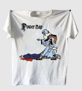 T-shirt Power Nap Boldy James Nicholas Craven bianca unisex JM838 - Foto 1 di 4