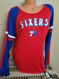 2106 Womens PHILADELPHIA 76ERS SIXERS Long Sleeve Polyester Shirt NWT $60 - Picture 1 of 3