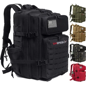 45L Military Tactical Backpack for Army 3 Day Assault Pack Large Hiking Rucksack - Picture 1 of 27