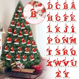 🔥English Letter Christmas Tree Ornaments for Holiday Displays Decoration Pend - Picture 1 of 45
