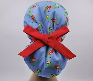 Scrub cap, ponytail scrub hats, womens scrub caps, surgical hat crocodile - Picture 1 of 3