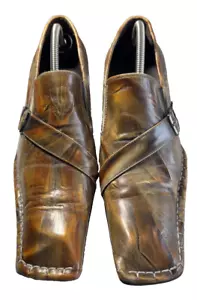 Zota Genuine Leather Upper Casual Loafers Shoes Diagonal Toe 8519B/8/10 Size 10 - Picture 1 of 9