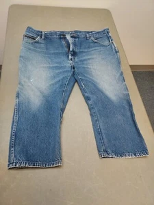vintage Rustler Men's Denim hemmed Blue Jeans 42 x 20 - Picture 1 of 16