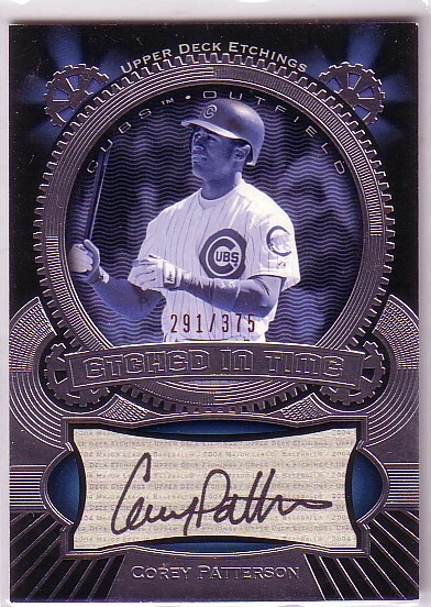 2004 Upper Deck Etchings Etched in Time Auto Black #CP Corey Patterson /375 - Image 1 of 1