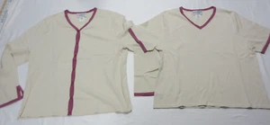 Pendleton - Women's Silk Sweater Set (White/Berry) Size: Large - Picture 1 of 7