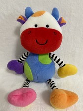 Koala Baby Cow Plush Stuffed Red Blue White Black Striped Floppy Sewn Eyes 12"