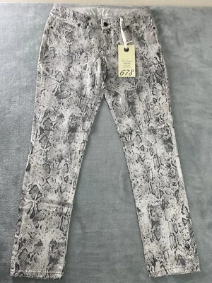 The Limited Denim Gray Snake Print Jeans Pants Womens 6 NWT New With Tags Slim - Image 1 of 4