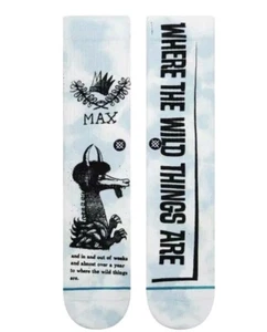 Stance Kids Blue Crew Cotton Where The Wild Things Are Out Of Weeks Socks Sz L - Picture 1 of 2