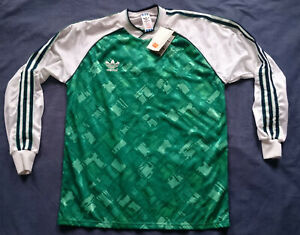 NEW !!! Vintage Adidas jersey long sleeve retro 80s D5/6 M soccer football shirt