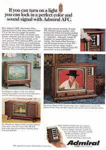 1968 Admiral Farbfernseher: Wenn Sie ein Licht einschalten können Vintage Printanzeige - Bild 1 von 1