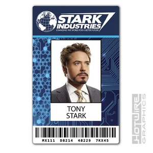 Plastic ID Card (TV & FILM Prop) - Tony Stark IRON MAN Stark Industries MARVEL - Picture 1 of 2