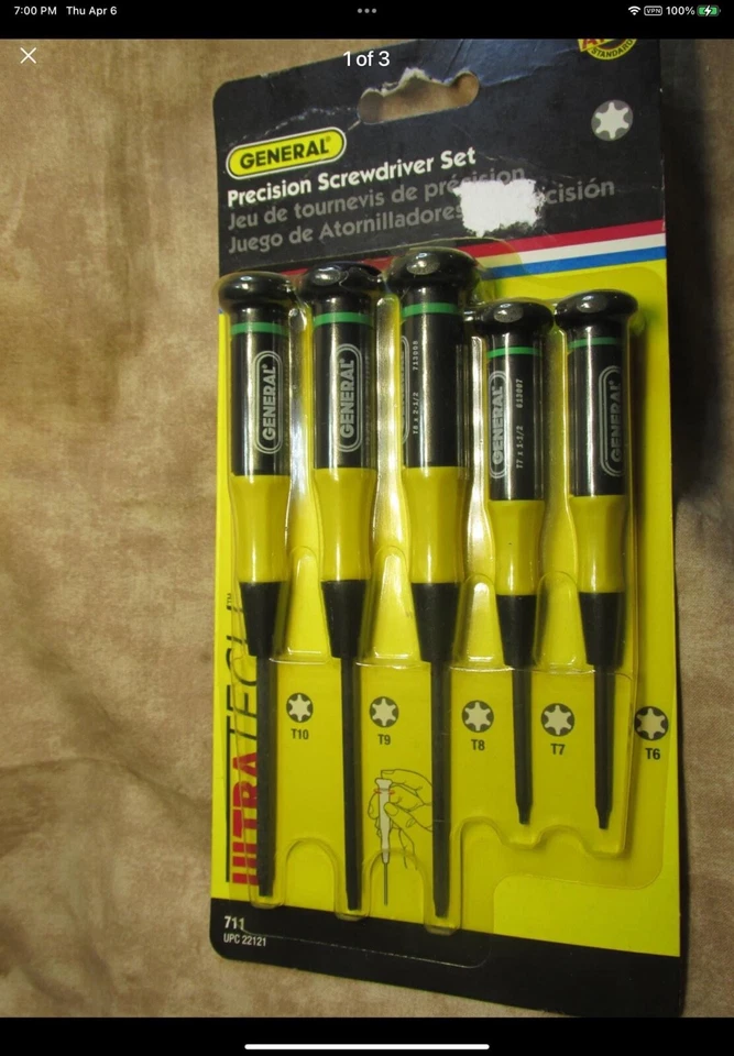 General Tools Precision Torx Screwdriver Set - NOS - Image 1 of 4