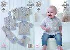 King Cole Dk Double Knitting Pattern 4899 Baby Set 14-22 Ins