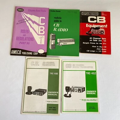 Vtg 1970's - 1980's C.B. Radio Realistic Radio Shack Books & Manuals - Image 1 of 4