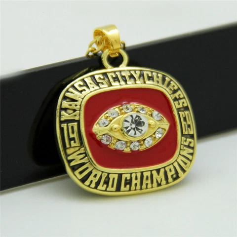 1969 Kansas City Chiefs KCC V-Neck Necklace Pendant World Champions - 40 Cm Cover