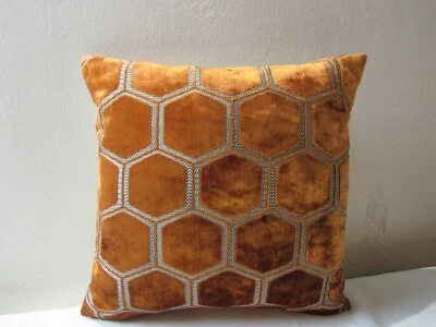 Designers Guild Fabric Manipur Sienna Cushion Covers   - Image 1 of 4