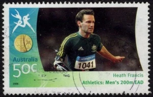 2006 Commonwealth Games 50c Heath Francis Stamp Good Used - Bild 1 von 1