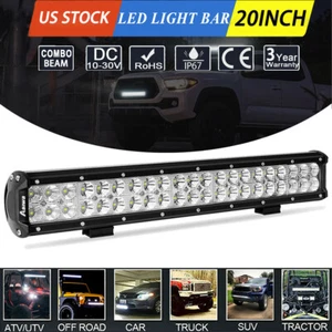 20inch 1200W Led Light Bar Dual Row Spot Flood Combo Work UTE Truck SUV ATV 22'' - Picture 1 of 11
