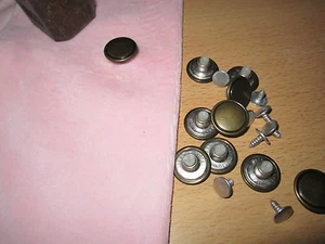 (0,60€ / Stück) 10 Stück Moderne Jeansknöpfe d ca: 17 mm          (JKNBR17mm) - Picture 1 of 2