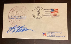 1977 Antarctic Polar Cover US Naval Support LT COMMANDER BROWN SIGNED 1352 - Picture 1 of 3