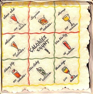 Kalorien zählen! Cocktail Servietten "Thema der Party" - Bild 1 von 6