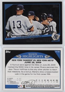 2009 Topps Update Season Highlights Wal-Mart Black Mariano Rivera #UH180 HOF