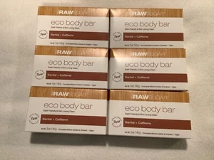 6 Bars Raw Sugar Eco Body Bar Santal + Caffeine Vegan 5 Oz - Picture 1 of 1
