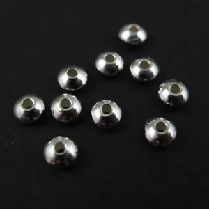 Sterling Silber 3,5 x 2,2 mm Rondell Perlen (Verkauft pro 20 Stück) - Bild 1 von 2