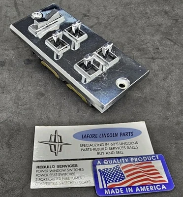 1961  1962 LINCOLN  CONTINENTAL MASTER PANEL POWER WINDOW SWITCHES * REBUILT * - Image 1 of 4