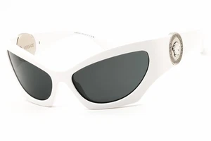 Occhiali da sole VERSACE VE4450 314/87 montatura bianca lenti grigio scuro 60 mm - Foto 1 di 4