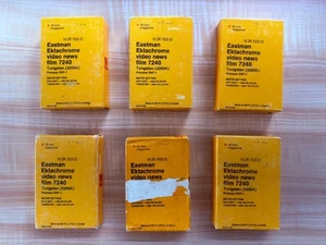 Set of 6x Kodak Eastman Ektachrome 7240 – 16 mm Magazine – 50 ft – Tungsten 3200 - Picture 1 of 10