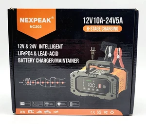 Nexpeak 12V And 24V Intelligent LifeP04 & Lead Acid Battery Charger/Maintainer - Picture 1 of 8