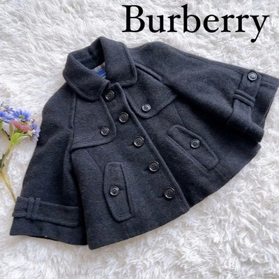 Poncho Abrigo Burberry Etiqueta Azul Talla 38 Gris Oscuro Foto 1 de 4