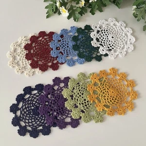 Sottobicchiere acchiappasogni all'uncinetto 6 pezzi fatto a mano 5,5", tovaglietta vintage decorazione tavola - Foto 1 di 20