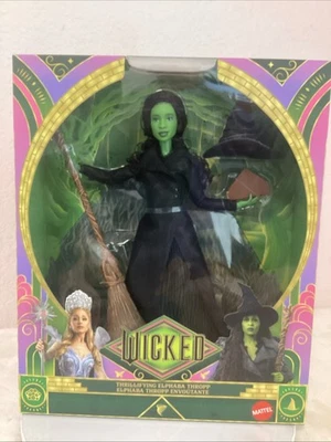 Mattel Wicked Movie Deluxe Elphaba Fashion Doll - 3 Accesories + Stand Brand New - Image 1 of 4