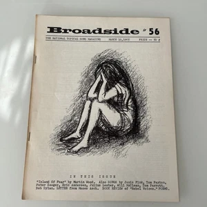 Broadside Issue #56-1965 ERIC ANDERSEN PHIL OCHS TOM PAXTON Sheet Music Booklet - Picture 1 of 6
