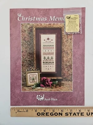 Just Nan CHRISTMAS MEMORIES Counted Cross Stitch Pattern JN054 & Embellishments - Image 1 of 4