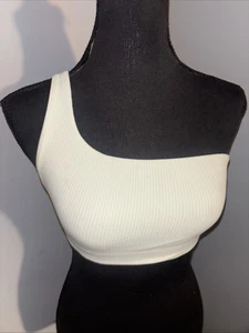 LULULEMON Ribbed Nulu Asymmetrical Yoga One-Strap Active Bra Size 4 W2DO5S - Picture 1 of 7