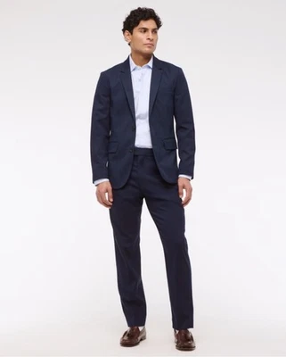 NEW Abercrombie & Fitch Full Navy Slim Fit Suit Blazer 42 Reg, Pants 36 x 30 - Image 1 of 4