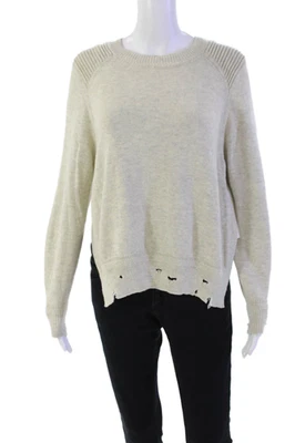 Etoile Isabel Marant Womens Cotton Knit Pullover Sweater Top Cream Size 38 - Image 1 of 4