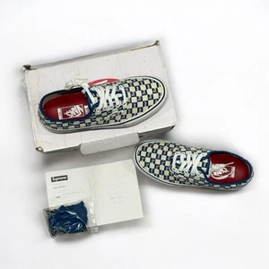 Vans Authentic Pro Supreme Checkers Blue VN000Q0DJLX Sneaker with Box Men Us 8 - Picture 1 of 10