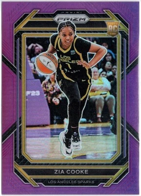 2023 Panini Prizm WNBA Purple Zia Cooke Rookie Parallel Card #142 /149 Sparks - Image 1 of 2