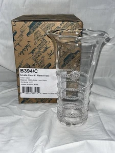 Juliska Amalia 6” Clear Flared Vase - NEW IN BOX - 100% Soda Lime Glass - 8186 - Picture 1 of 1