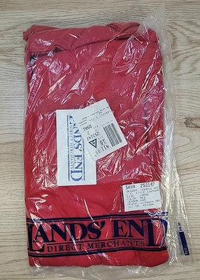 New Lands' End para mujer cuello alto talla grande manga larga mezcla de algodón/poliéster rojo Foto 1 de 4