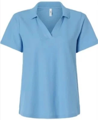 NUEVO - IZOD Mujer Breaker Azul Sólido Jersey Polo Top S/M/XL/2XL Foto 1 de 3