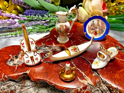 Lote De Colección De 6 Piezas Miniatura Francesa Limoges Porcelia Coleccionables Foto 1 de 4