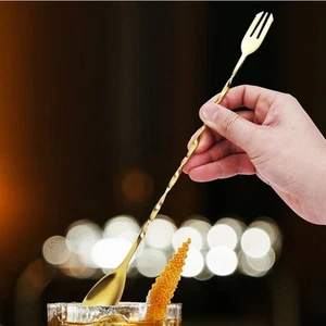 Modern Style Bar Long Handled Cocktail Spoon Stainless Steel Spoon - Picture 1 of 12