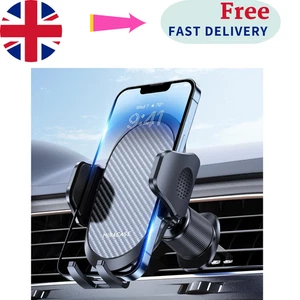 Car Phone Holder, Stable Double Steel-Hook Air Vent Car Phone Mount Cradle 360°R - Picture 1 of 3
