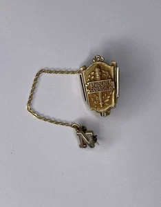 Vintage Student Council 10K Gold Filled Book Torch Pin N - Picture 1 of 3