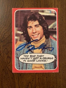 John Travolta Signed Autographed Welcome Back Kotter Trading Card With COA RARE - Picture 1 of 4